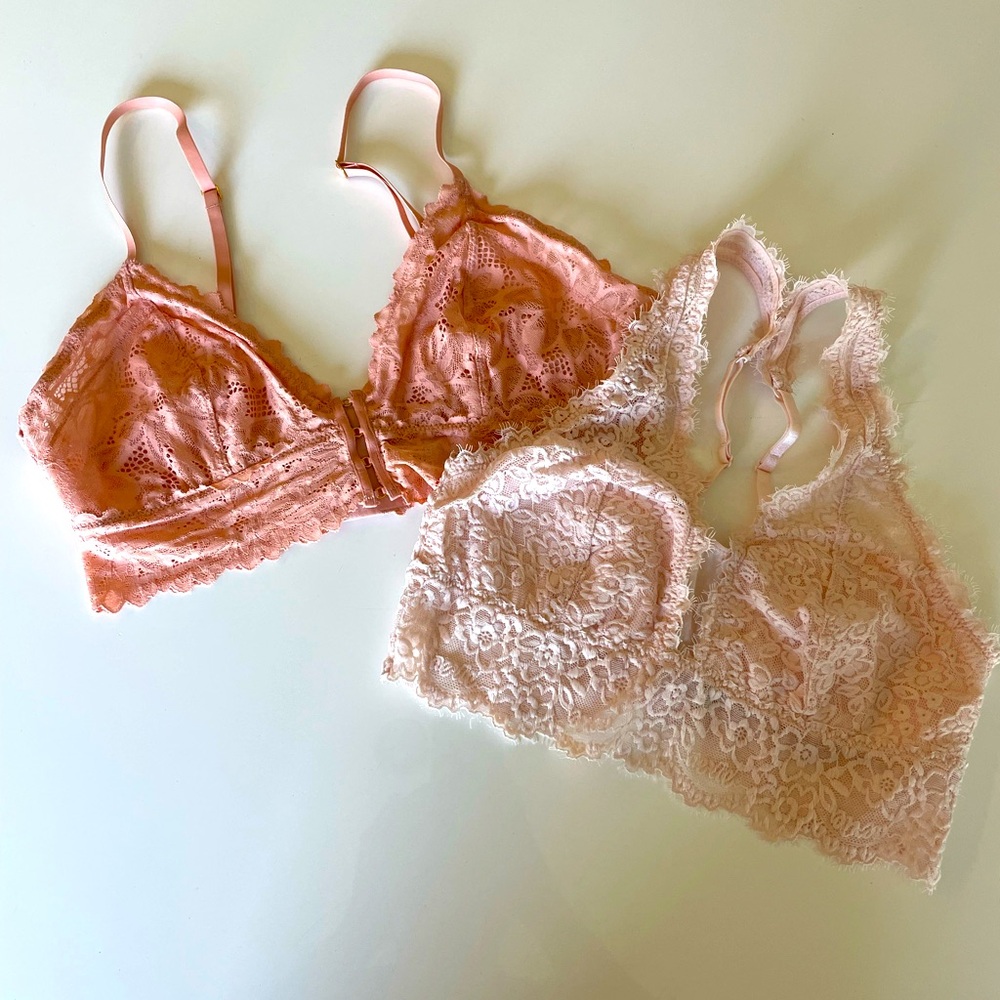 Aerie Intimates Unlined Lace Bras Bundle of 2